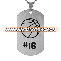 Custom logo Laser engraved stainless steel military army dog tag